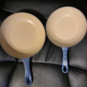 2 pc Le Creuset shallow fry pan set